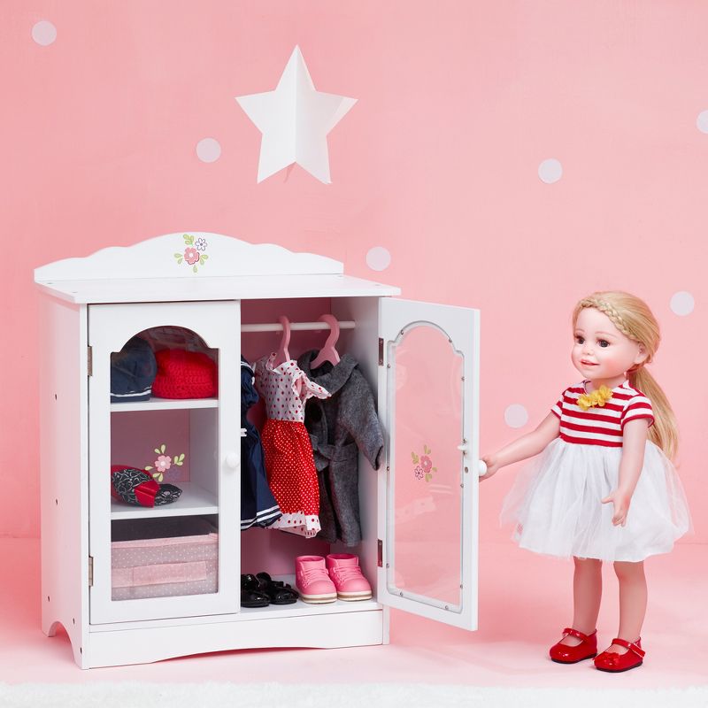 Olivia's Little World - Little Princess 18" Doll Furniture - Fancy Closet with 3 Hangers, 3 of 12