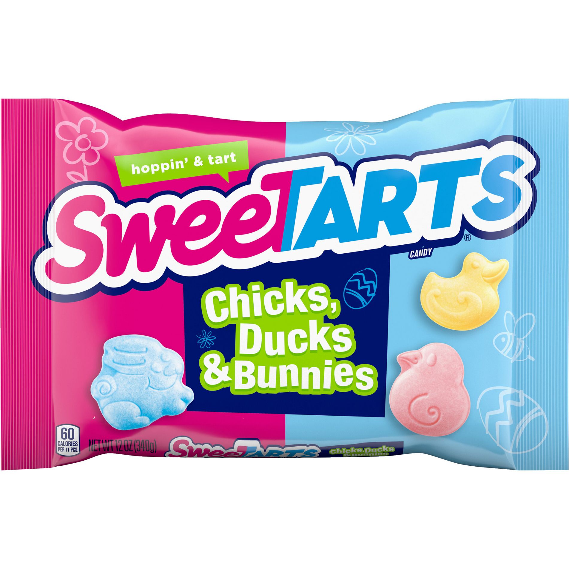 SweeTARTS Easter Candy Chicks Ducks & Bunnies Bag - 12oz