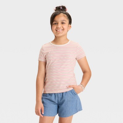 Girls' Short Sleeve Fitted T-Shirt - Cat & Jack™