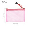 Unique Bargains PVC Waterproof Mesh Zipper Home Office Travel File Bags 3 Pcs - 2 of 4
