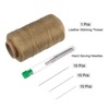 Unique Bargains Wear-Resistant Polyester Embroidery Waxed Thread with Needles - 3 of 4