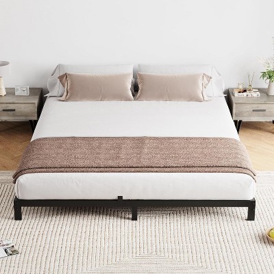 14 Inch Twin Bed Frame Metal Platform, Twin Bed Frame with Ample Storage, No Box Spring Needed and Steel Slat Support, Easy Assembly, Black