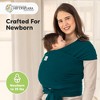 KeaBabies Original Baby Wraps Carrier, Baby Sling Carrier, Stretchy Infant Carrier for Newborn, Toddler - 2 of 4