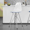 LeisureMod Cresco Mid Century Modern Acrylic Counter Height Barstool with Chrome Base – Ideal for Kitchens and Dining Rooms - 2 of 4
