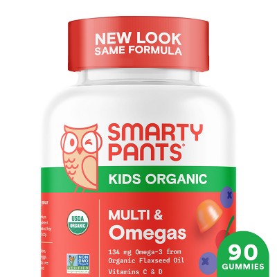 Smartypants Organic Kids Multi & Vegetarian Omega 3 Gummy Vitamins With ...