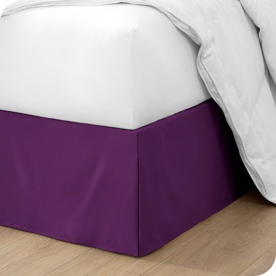 Tailored 15 Inch Pleated Plum Twin Xl Bed Skirt By Bare Home : Target