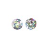 John Bead Flat Round Plastic Loose Sequins Hologram with Hole Craft Embellishments Silver 8mm 850 Pieces - 2 of 4