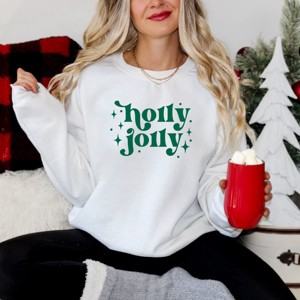 Simply Sage Market Whimsical Holly Jolly Sweatshirt - 1 of 4