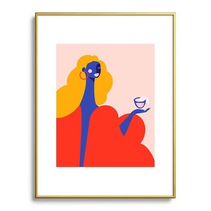 Maritza Lisa Happy Hour Metal Framed Art Print - Deny Desings - 1 of 3