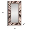 HomeRoots 71" Ivory and Gray Wood Framed Leaning Accent Mirror - 3 of 3