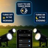 Novelty Lights RGBWW Outdoor Smart Spotlights, 4-Pack 48ft Set, 2000 Lumens, IP65 Waterproof, Alexa & App Controlled, Multiple Mounting Options - 3 of 4