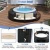 FIONECA Spa Surround Rattan Sofa Set with Storage, Mini Sofa & Cushions for Patio or Backyard, Beige - 4 of 4