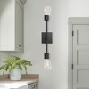 DORESshop 14.5 in. 2-Light Black Iron Vanity Light with Painted Matte - 2 of 4