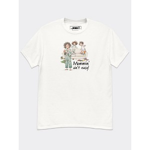 Women's MyMoodTee – Mommin’ Ain’t Easy – Funny Graphic Cotton Women’s Casual Crewneck T-Shirt - 1 of 4