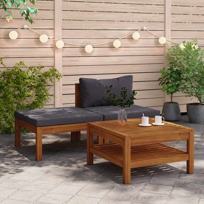 vidaXL 3 Piece Patio Lounge Set with