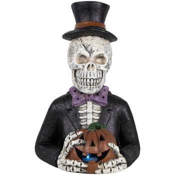Northlight 23.5" LED Lighted Skeleton with Jack-O-Lantern Halloween Decoration