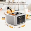 WHALL 4 Slice Touchscreen Toaster – Stainless Steel Toaster with Extra-Wide Slots, 6 Shade Settings, Bagel/Defrost/Cancel Functions - 2 of 4