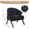 Accent Chair Mid Century Modern Chair PU Living Room Chairs with Wood Frame Comfy Upholstered Reading Side Chair Easy Assembly for Bedroom - 2 of 4