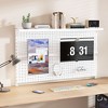 ORRD Metal Pegboard Desk Organizer with Dual Monitor Stand, 59×35" Privacy Panel with Accessories, White - 2 of 4