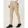 Lars Amadeus Men's Color Block Slim Fit Flat Front Plaid Dress Pants - 2 of 4