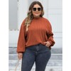 Coolmee Womens Plus Size Long Sleeve Tops Lightweight Turtleneck Sweaters Casual Loose Fit Shirts Tunic Tops - 2 of 4