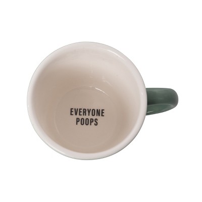 Totalee Gift Everyone Poops Friendly Reminder Mug Ceramic 9.5 oz