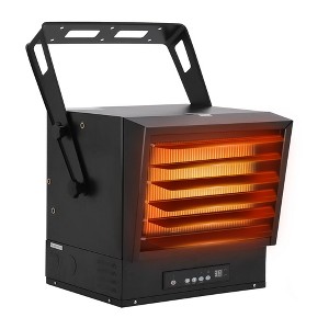 Jojoka 10000W Electric Garage Heater, 240V Ceiling-Mounted Digital Fan -Forced Heater with Thermostat, Remote Control, 3 Heat Modes & 12-Hour Timer - 1 of 4