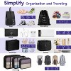 Fosmon 8pc Packing Cubes Set, Packing Cubes for Travel, Hanging Toiletries Travel Bags Makeup, Luggage Suitcase Organizer Bags Travel Cube Set, Black - 3 of 4
