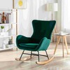 CAVINAS Teddy Upholstered Accent Chair with High Backrest,Modern Rocking Chair with Armrests for Living Room - 4 of 4