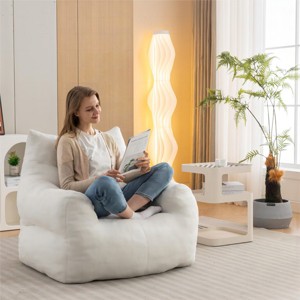 Teddy Fabric Lazy Boy Sofas,Large Bean Bags For Adults,Lazy Sofa Bean Bag Chair,Sponge Filling Bean Bag Couch-The Pop Home - 1 of 4