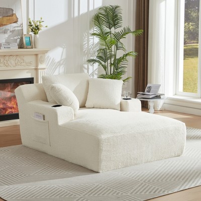 Lycvki Oversized Chaise Lounge Chair, No Assembly Required,Comfy Sleeper Sofa