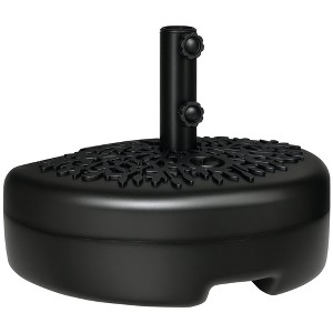 Aghana Digitals Heavy Duty Metal Patio Umbrella Base with Adjustable Pads, 54 lbs Concrete-Filled - 1 of 4