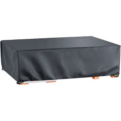 Akefit Outdoor Table Cover Waterproof Furniture Protector with Handles and Vents Black 110in