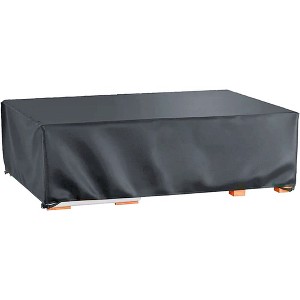Akefit Outdoor Table Cover Waterproof Furniture Protector with Handles and Vents Black 110in - 1 of 4