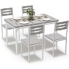 GOCAPTAIN 5 Piece Dining Table Set, Industrial Style Dining Table and Chairs Set for 4, Kitchen Table Set for Dining Room Kitchen Apartment - 3 of 4