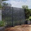 Wooakway 72 in. H x 47 in. W Outdoor Rectangle Metal Privacy Screen Garden Fence Panel Freestanding Patio Decorative Screen for Yard - 2 of 4