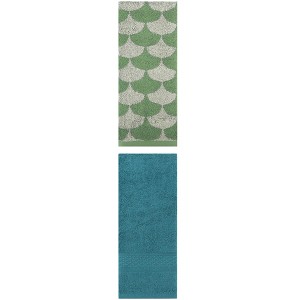 REGALWOVEN Geometric Absorbent Soft Bathroom Cotton Hand Towels 13" x 30"/13" x 29" 2 Packs - 1 of 4