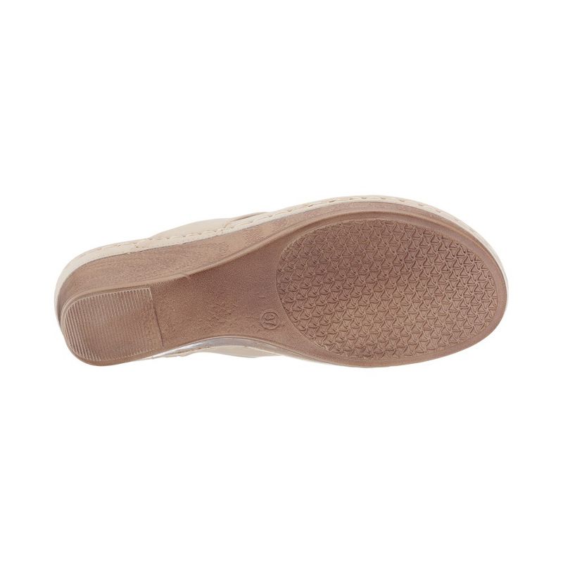 GC Shoes Genelle Hardware Comfort Slide Wedge Sandals, 5 of 6