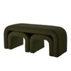 Kumasinova Set of 3 U-Shaped Ottoman, 44"+ 2x16.5" Ottomans, Modern Teddy Ottoman Bench, Versatile Bed Bench & Sofa Footrest, No Assembly Required - 3 of 4
