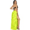 LA LEELA Women's Bikini Beach Wrap Swimwear Cover up Skirt Bathing suit Summer Wraps Sarong Swimsuits for Women One Size Green, Tie Dye Design - 4 of 4