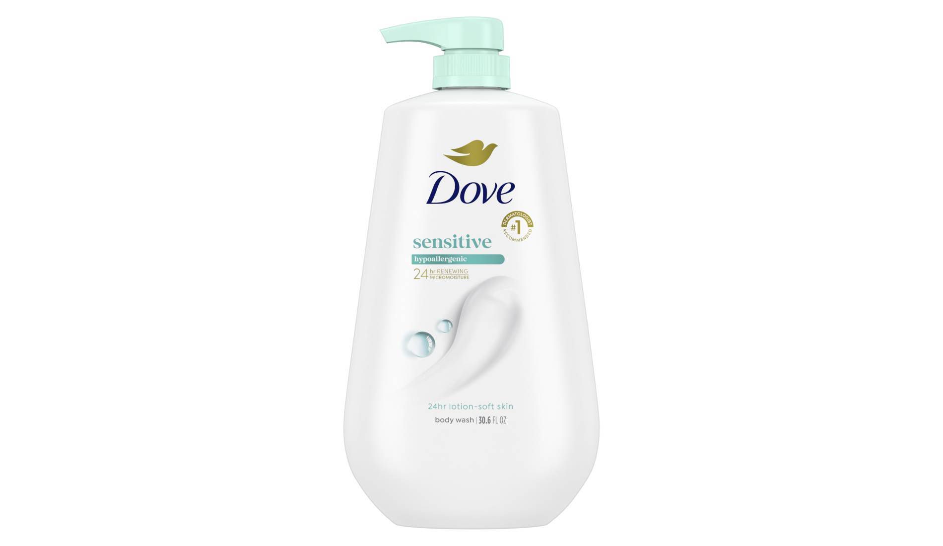 Dove Beauty Sensitive Skin Body Wash Pump 24hr Lotion-Soft Skin