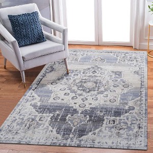 Kumasinova Trendy Stain-Resistant Area Rug – Non-Shedding Living Room Rug, Medallion Rugs for Living Room, Kid & Pet-Friendly, Boho Washable Rugs - 1 of 4