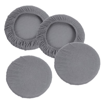 Unique Bargains 11" Round Washable Bar Stool Cover for Diameter 11"-16" Chair 4 Pcs