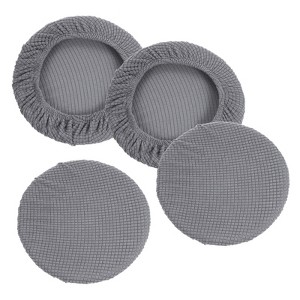 Unique Bargains 11" Round Washable Bar Stool Cover for Diameter 11"-16" Chair 4 Pcs - 1 of 4