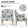 EROMMY High Back Floral Accent Chair for Living Room,Upholstered Wingback Chair w/Pillow, Comfy Armchair w/Wooden Legs - 2 of 4