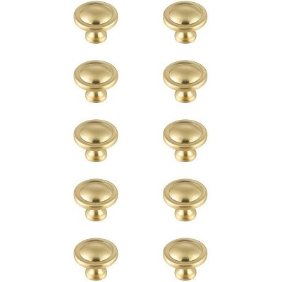 Elegant Lighting Garlande 1.2Inch Diameter Brushed Gold Mushroom Knob Multipack (Set of 10)