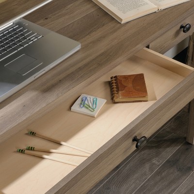 Salt Oak Finish Wood Writing Desk with Two Drawers