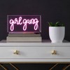 11.88" Girl Gang Contemporary Glam Acrylic Box Pendant: USB Powered, Decor for All Ages - JONATHAN Y - 4 of 4