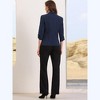 INSPIRE CHIC Women's 3/4 Sleeve Shawl Lapel Pocket Single Button Office Work Blazer X-Large Royal Blue - 3 of 4