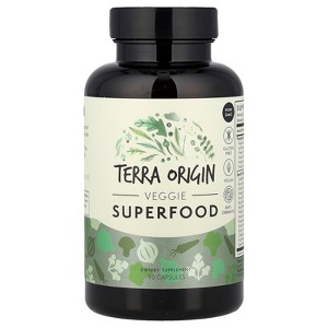 Terra Origin Veggie Superfood, 90 Capsules - 1 of 4